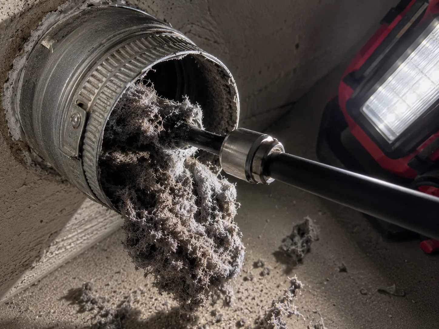 Dryer Vent Lint Removal